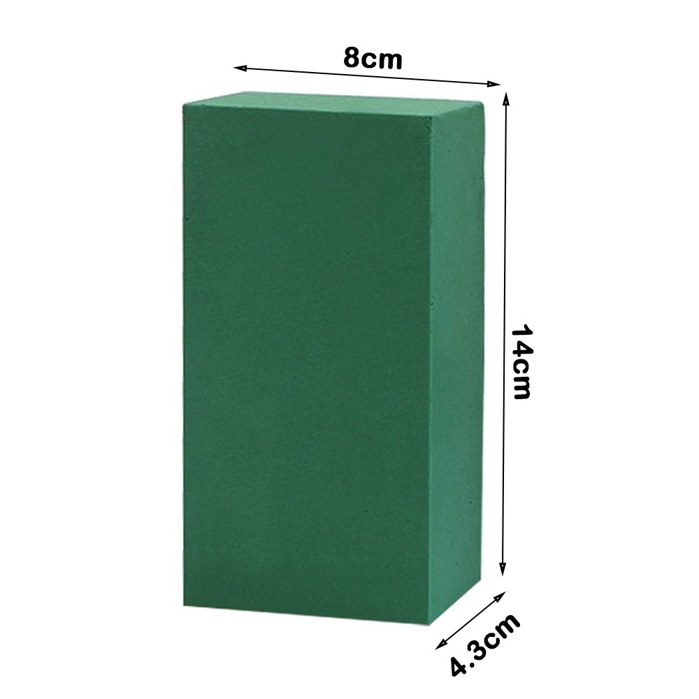 Bouquet Holder Foam - Green Flower Arrangement Foam Rectangle Shape