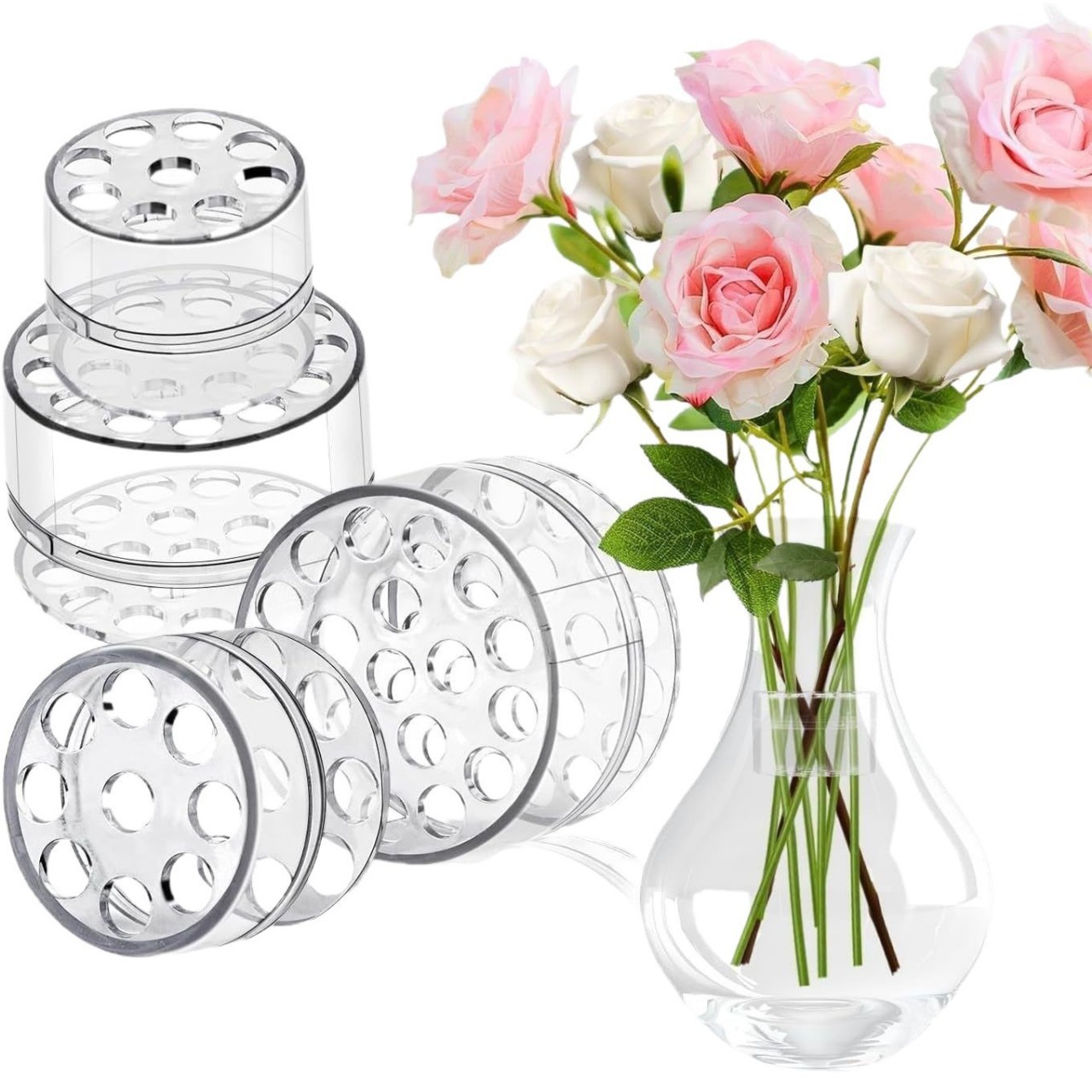 Florist Supply Vases - Spiral Ikebana Stem Holder for Flowers