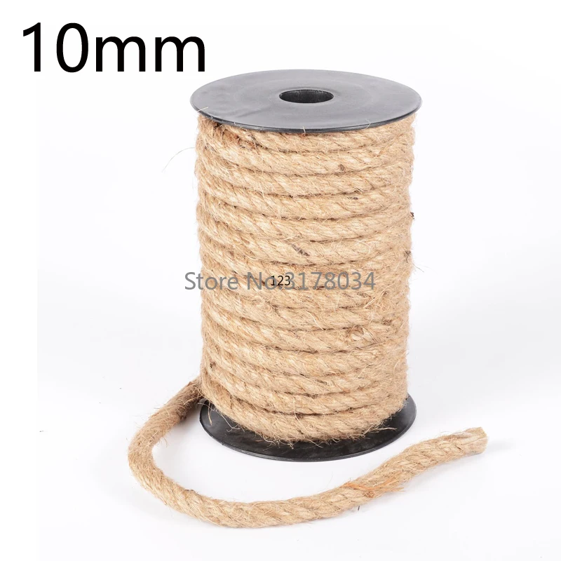 Twine Jute Natural - 10mm 1m-100m Natural Jute Rope Heavy