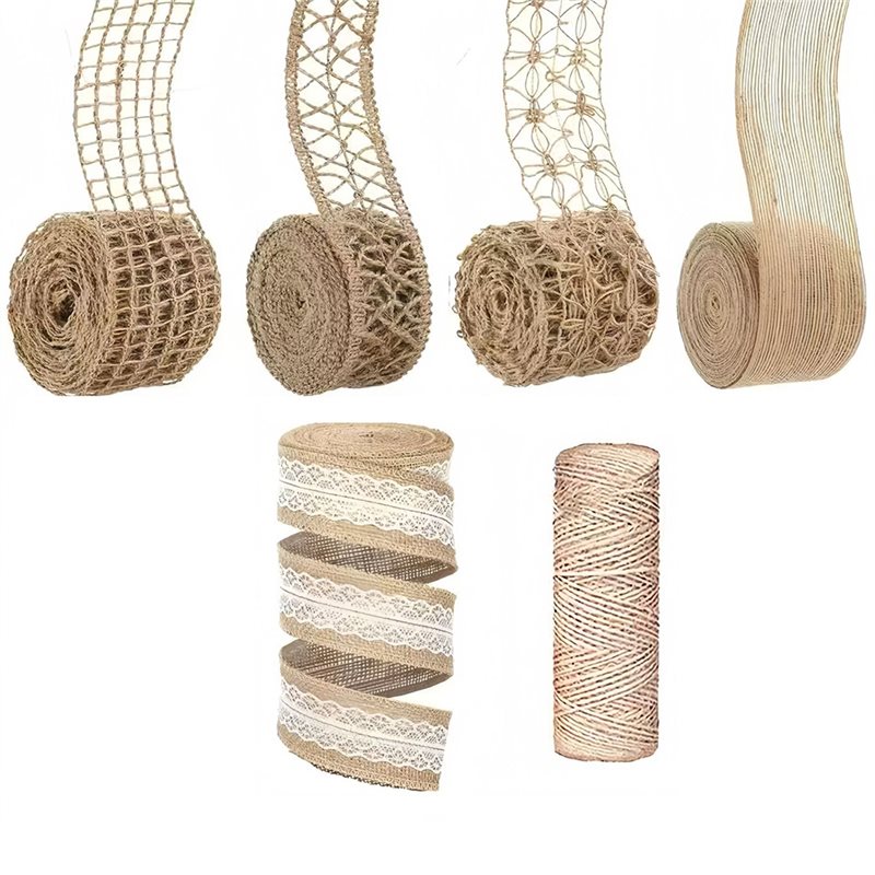 WORTHOWN-5 Rolls 13Ft Burlap R - Twine Jute Natural review and price