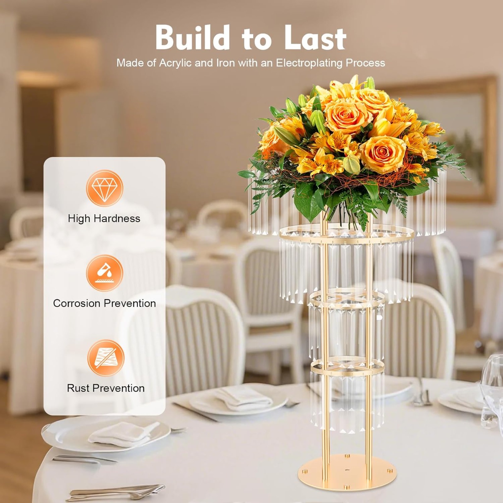 2Pcs 4 Tiers Wedding Centerpie - Florist Supply Vases review and price