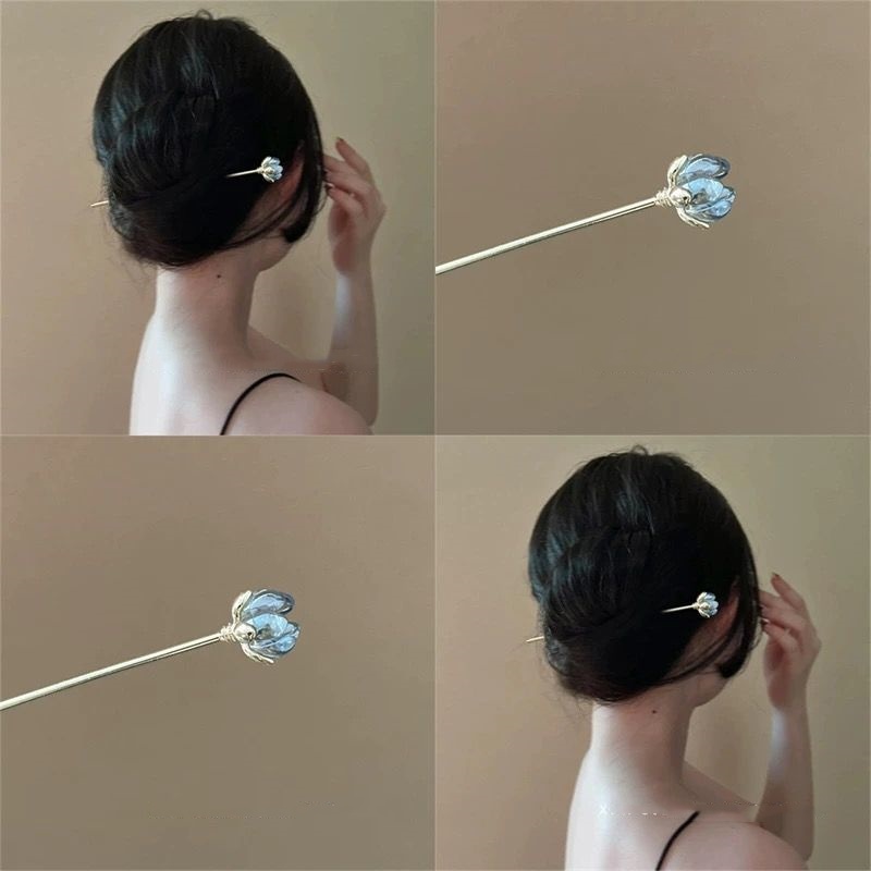 Blue Flower Hairpin, Daily Hai - Florist Supplies review and price