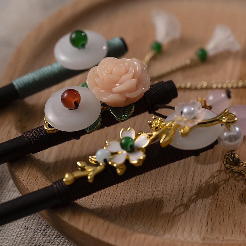 1Pc Wooden Hairpin Headdress f - Florist Supplies review and price