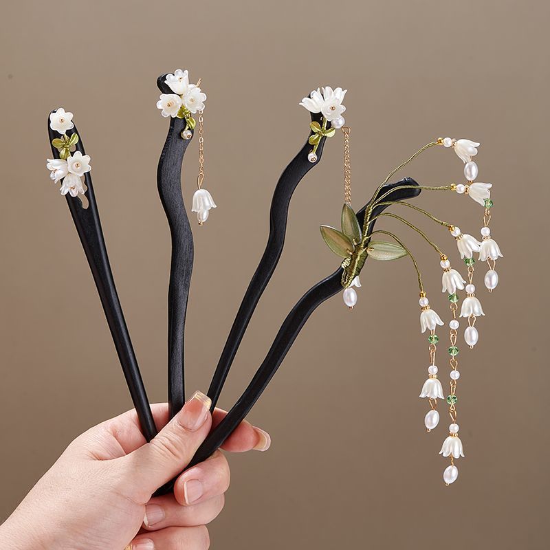Wooden Flower Hairpin Vintage  - Florist Supplies review and price