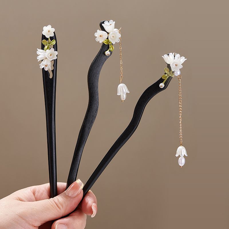 Wooden Flower Hairpin Vintage  - Florist Supplies review and price