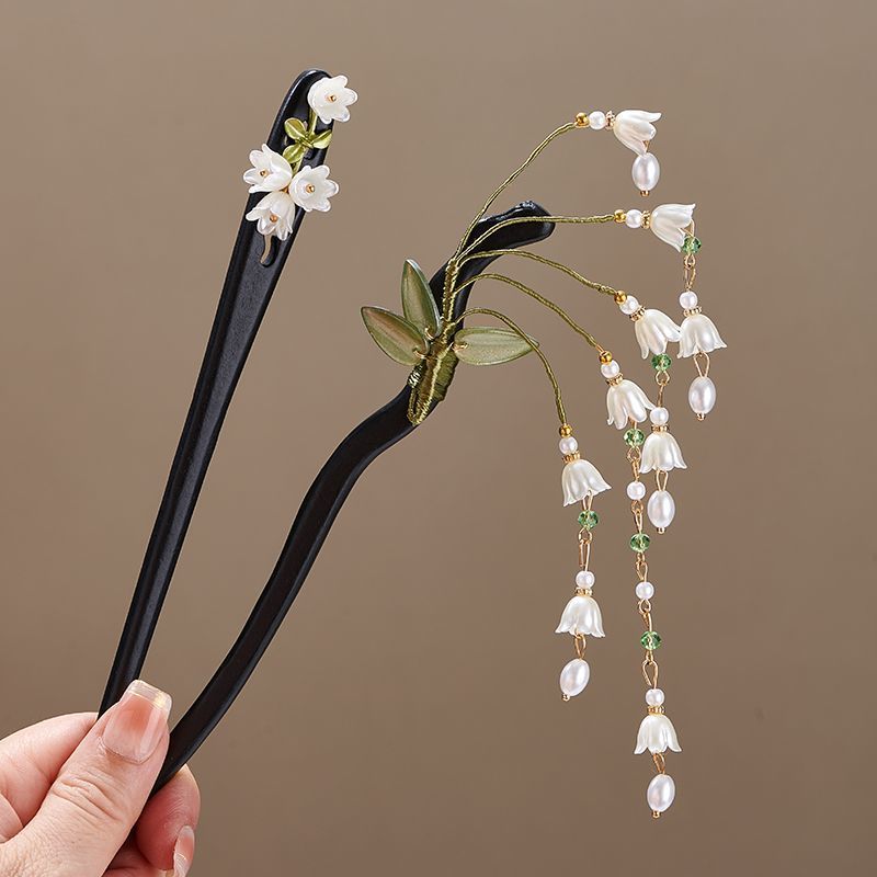 Wooden Flower Hairpin Vintage  - Florist Supplies review and price