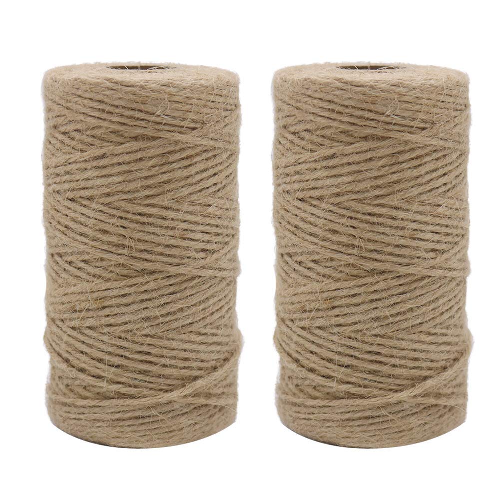 2Pcs X 333 Feet 2Mm 3Ply Jute  - Twine Jute Natural review and price