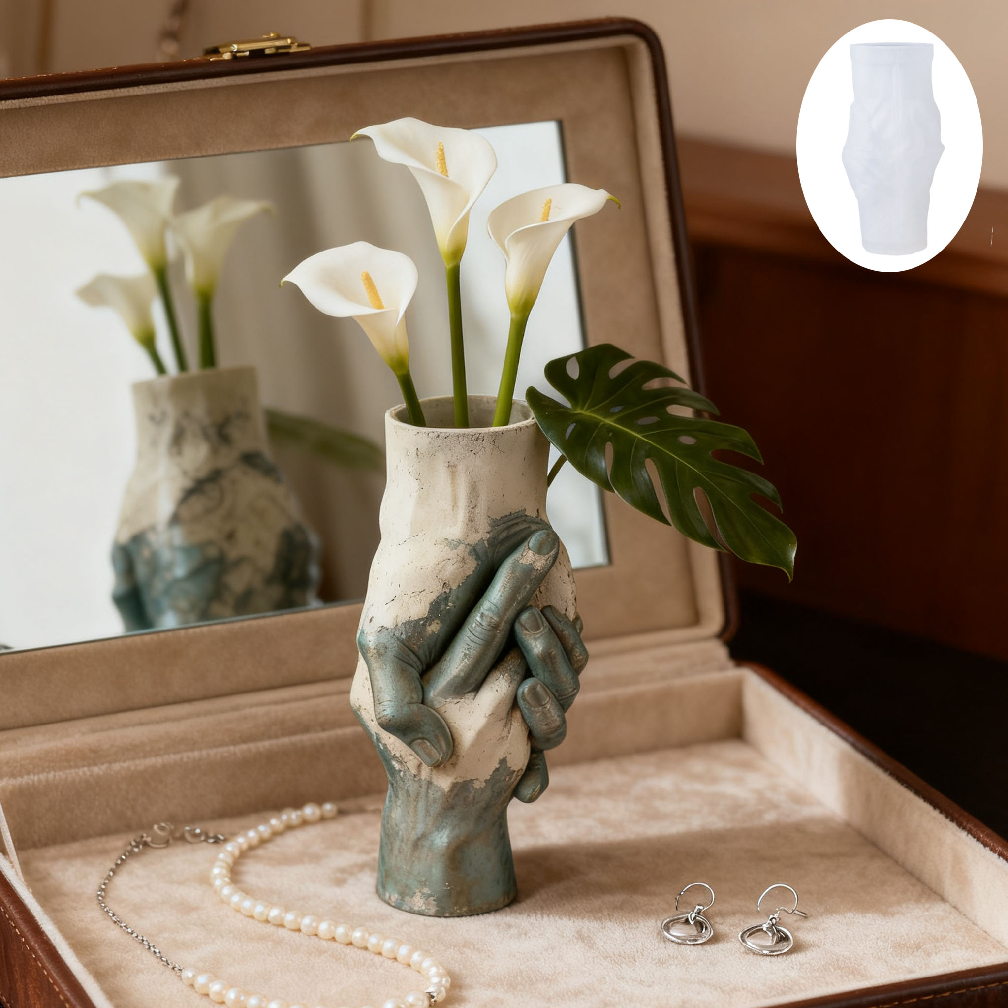 Artistic Hand-in-Hand Vase Sil - Florist Supply Vases review and price