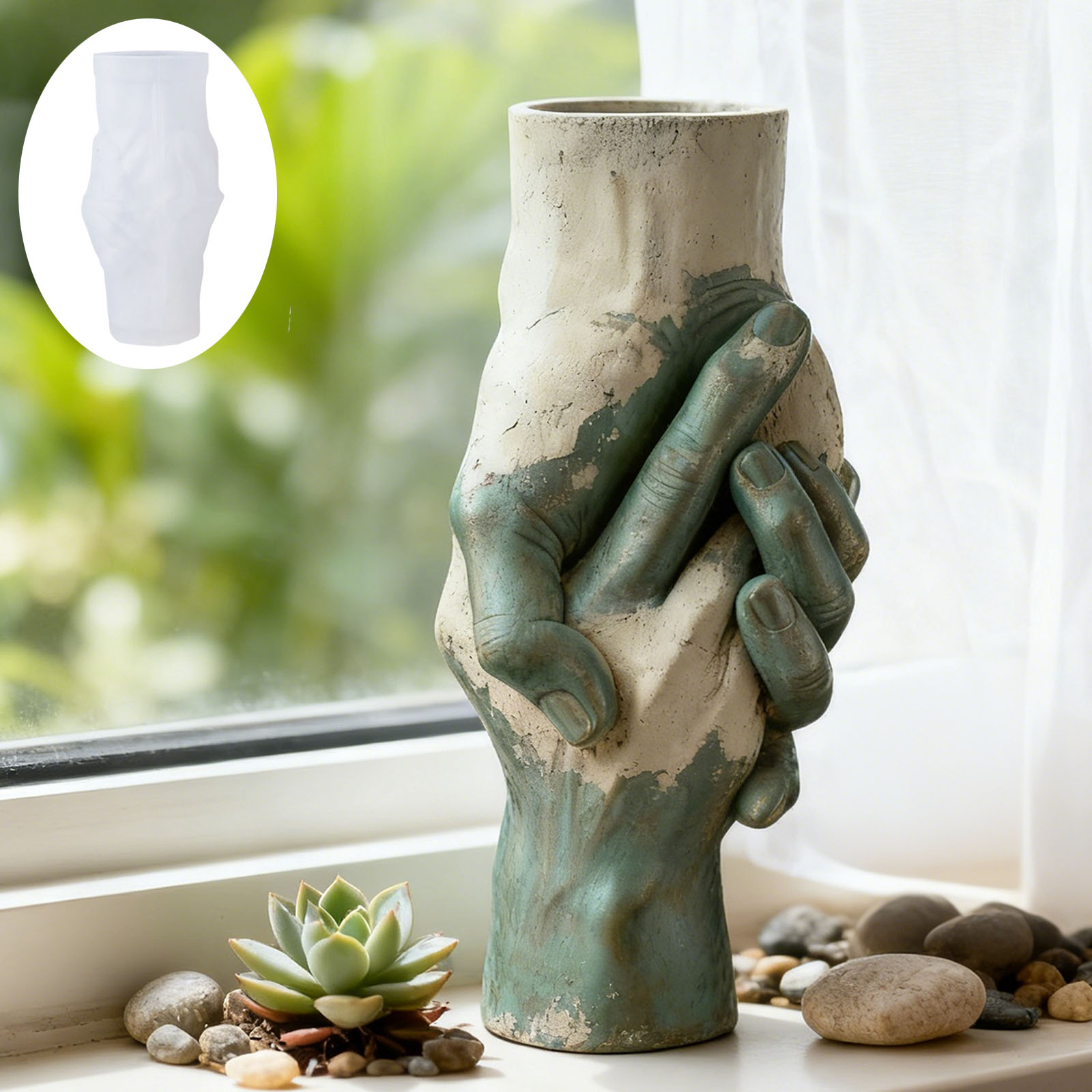 Artistic Hand-in-Hand Vase Sil - Florist Supply Vases review and price